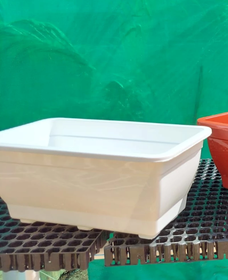Rectangle pot - White